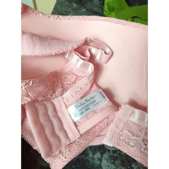 Women's Bra 40DD Pink Lace Full Coverage Padded Straps Underwire 40E Bra NWOT - Picture 7 of 7
